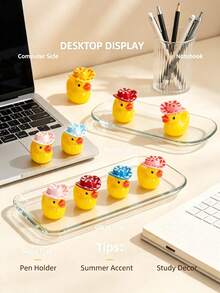 10pcs/Set | Mini Size, Handmade Resin Figurines, Cute & Playful Cowboy Duck Style, Cowboy Hat Pattern Duck, Compact Tiny Shape, Exquisite Details, DIY Landscape Decoration Accessories, Suitable For Aquarium, Dollhouse, Garden, Home Desktop, Perfect For Party, Christmas And Holiday Indoor/Outdoor Decoration Projects - Multicolor - View 5