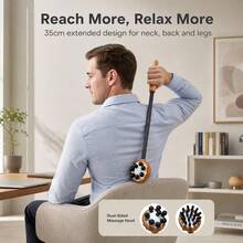 2pcs/Set Double-Sided Wooden Massage Hammer, Home Wellness Spa Waist Back Shoulder Neck Handheld Percussion Massage Accessory, Practical Holiday Gift For Body Relaxation, Manual Back And Body Massage Tool, Portable Handheld Use - A - View 3