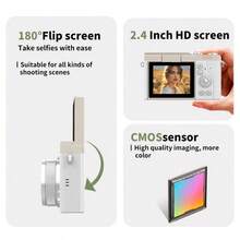 New Digital Camera Vintage CCD High Definition Flip Screen Entry Level DSLR Camera 4K High Pixel Dual Lens Fill Light Gift For Friends Classmates Holiday - View 6