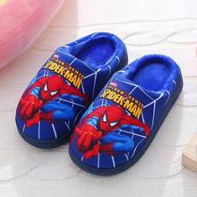 FIFA Spider-Man Marvel Cartoon Home Slippers, Winter Cartoon Non-Slip Warm Indoor Slippers - Unisex Slippers - View 3