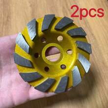 1/2/3pcs 4 Inch Concrete Diamond Grinding Wheel, Angle Grinder Accessory Tool, 12-Teeth Heavy Duty Angle Grinder Disc, Suitable For Grinding, Polishing And Refurbishing Quartz Stone, Marble, Artificial Stone, Concrete And Polishing Tool - A - View 11