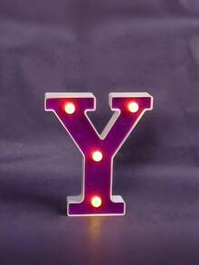 1pc Purple Glowing Letter Light Box, Includes 26 Letters, Numbers And Characters, Can Be Used As Desktop Decoration Light, Proposal Light Or Birthday Party Atmosphere Light - Q3-purple Letter Light - View 38