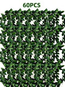100pcs 60pcs 24PCS 20pcs 12pcs 8pcs 6pcs 4pcs 2pcs Artificial Vine Napkin Rings PVC Leaf Metal Wire Evergreen Green Leaf Wreath Napkin Rings, Decorative Napkin Rings, Suitable For Birthday, Farm, Wedding, Restaurant, Hotel, Valentine's Day, Banquet, Buffet Table Decoration, Party Supplies, Home Kitchen Dining Table Decoration - Green - View 22
