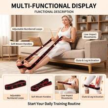 1pc Yoga Resistance Band, Fitness Home Therapy Rehabilitation Elastic Band, Portable Full Body Stretching Strength Training Band, Multi-Function Resistance Band - Multicolor - View 5