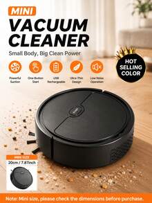 Mini Robot Vacuum Cleaner, USB Rechargeable Automatic Sweeping Robot, Suitable For Hardwood Floors, Hard Floors, Pet Hair And Household Dust Daily Cleaning - View 1