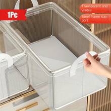 1pc Transparent Handbag Storage Box, Space-Saving Closet Organizer, Portable Dust-Proof Bag Storage Box, Can Store Handbags, Backpacks, Wallets, Dresses, Women's Clothing And Accessories, Multi-Purpose Suitable For Snacks, Kitchen, Bathroom, Dorm And Travel Use - Multicolor - View 3