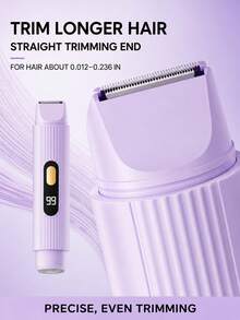 SKYWORTH Women's Dual-Ended Electric Shaver, USB Type-C Rechargeable Body Hair Trimmer With Two Built-In Grooming Ends For Face, Arms, Underarms And Legs, Portable Travel Design,200mAh Battery Capacity - View 5