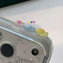10pcs/20pcs/30pcs Colorful 3D Turtle Side Decorative Stickers Random Colors, DIY Phone Case Modification Accessories, Nail Art Decorations, Fun Handmade DIY, Free Paste Decoration Modification, Creative Handmade Gift Items For Best Friends - Multicolor - View 5