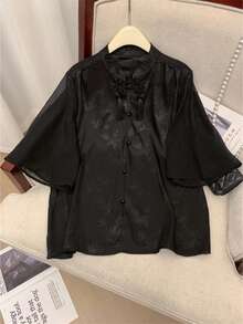 Hanfu Tops - Black - View 5