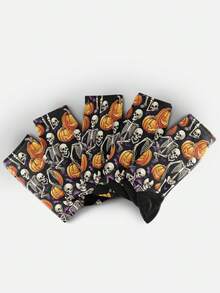 Cool 360° Printed Men's Socks - Streetwear Socks,Skull Skeleton,Halloween,Pumpkin,Colorful,Funny Socks, Fit Daily, Holiday & Party Occasions - Multicolor - View 6