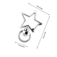 30/50/70/90PCS Star-Shaped Keychain Clip Set, 4 Colors Alloy Lobster Claw Clasp With Rotating Hook Ring And Spring Gate Ring, Suitable For DIY Crafts, Keychain Making And Key Ring Making - Star-shaped Keychain - View 3