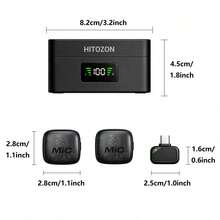HITOZON Mikrofon Lavalier Nirkabel Profesional, Kompatibel dengan Sistem /Android - Pasang dan Mainkan, Dilengkapi dengan Kotak Pengisian Daya, Daya Tahan Baterai 30 Jam, Peredam Kebisingan Cerdas, Cocok untuk Perekaman Video, Vlog, dan Siaran Langsung. - View 9