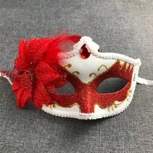 Half Face Princess Masquerade Mask, Halloween Photography Party, COS Prop, New Holiday Painted - Multicolor - View 11
