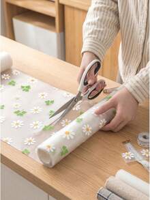 1捲 30*150cm/30*100cm 30S 加厚抽屜襯墊，彩色葉子三葉草花卉圖案，防滑防水防油防潮保護墊，適用於廚房櫥櫃衣櫃抽屜，居家日常收納使用 - A - 查看 11
