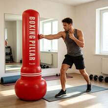 Thickened PVC Inflatable Boxing Pillar 195cm Standing Water-Fillable Wobble Sandbag For Home Stress Relief, Venting, Fitness Training And Boxing - Multicolor - View 6
