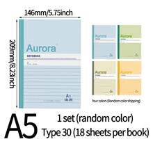 1pc Colorful Cover A5 Glue-Bound Notebook, Hot Melt Glue Binding Firmly And Not Easily Falling Out, Lined Pages Smooth Writing, Student Classroom Note-Taking, Office Daily Recording, Practice Book, Multi-Color Cover Minimalist Soft Cover Notebook, Restaurant Note-Taking - Multicolor - View 13