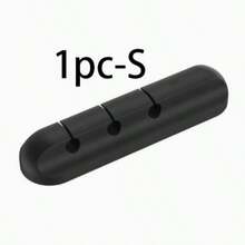 Desktop Cable Organizer Clip, Snap Design, 3/5/7 Holes, Compact And Portable, Enhanced Adhesive, Suitable For Fixing Data Cables, Organizing Cables, Compatible With School, Home, Office, Back To School Dorm Essentials, Office Supplies, Desktop Cable Organizer - Black - View 10