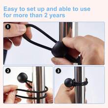 10/20pcs Ball Bungee Cords, Reusable Elastic Ball Ties, Heavy Duty Stretch Cords, Suitable For Camping Tarp, Curtains, Outdoor Gear - Multicolor - View 10