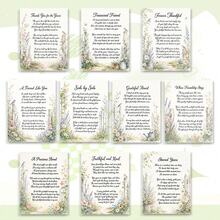 10pcs Vintage Floral Friendship Poem Stickers, Aesthetic Flower Text Scrapbooking Decals For Journal, DIY Craft, Laptop & Room Decor - 10Pcs - View 12