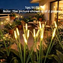 Solar Powered LED Reed Flower Garden Lights, Outdoor Ground Stake Lights, Lawn Lights, Pond, Patio, Yard, Pathway Landscape Lighting Decoration - Small Bubble Reed Lamp - View 13