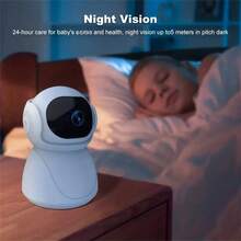 2.4G/5G 雙頻 WiFi 1080p HD 攝影機，支援自動追蹤、夜視與雙向語音，非常適合室內監控小孩與長輩！ - 白色 - 查看 3
