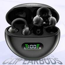 Wireless 5.4 Open-Ear Earbuds, Wireless Clip-On Earphones, LED Battery Display, Touch Control, Open-Ear Design Wireless Headphones, Suitable For Sports And Running - one-size - View 12