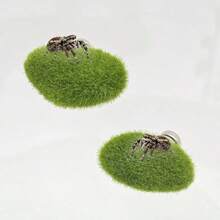 5pcs Jumping Spider Enclosure Accessories Set, 1 Clear Ball Hideout With Green Rope And Artificial Branches, 2 Green Platforms, Pet Spider Cage Hanging Decor Set, Jumping Spider Enclosure Decoration, Suitable For Jumping Spider Accessories And Amphibian Playground, For Climbing, Resting And Exploring - View 6