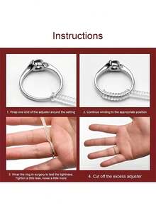 Adjustable Ring Size Adjuster/Adapter - Invisible Ring Size Adjuster For Wedding/Events - Temporary And Permanent Use, Suitable For All Ring Types - Multicolor - View 5