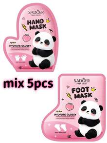 SADOER Set Masker Tangan & Kaki, Melembapkan & Menutrisi, Anti Pecah-pecah, Melembutkan & Mencerahkan Kulit Tangan & Kaki, Set Hadiah Halloween & Natal - Campuran membran untuk tangan dan kaki - View 9