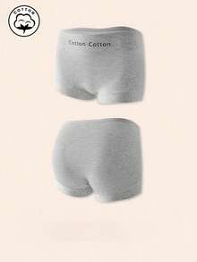 5pcs/Pack Minimalist Solid Color High Waist Women's Panties With Letter Print, Comfortable Sports Bodycon Tummy Control Butt-Lifting Boxer Briefs, Multi-Color - Multicolor - View 9