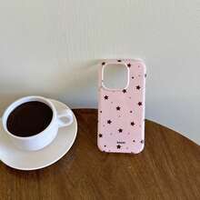 Vintage Black Brown Tortoise Shell Foil Texture Phone Case Compatible With IPhone 16 Pro Max Apple 15 Soft Shell 14 New 12 Pro Full Coverage 13 Pro Max Anti-Drop Protective Cover Women 18 Pro Max Niche 18 - Pink - View 9