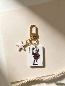 1pc Vintage King Poker Card Premium Keychain, Unique Niche Card Bag Charm, Creative Mini Couple Minimalist Gift - Multicolor - View 4