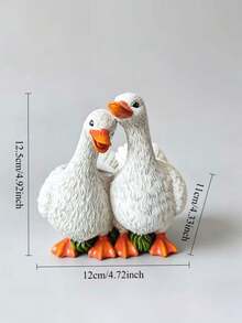 1pc Resin Couple Duck Home Decor Yard Balcony Small Flower Pot Planter - Regular Model - View 6
