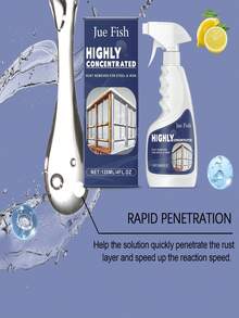 jakehoe 120ml Multi-Purpose Metal Rust Remover, Suitable For Hardware, Steel Bars, Bolts, Faucets And Household Metal Surfaces Rust And Oil Cleaning Agent. New And Old Models Shipped Randomly. - Multicolor - View 11
