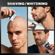 Hatteker 1pc USB Rechargeable Electric Shaver, Smart Digital Display Reciprocating Single Head Travel Razor, Mini Men's Beard Trimmer - Black - View 10