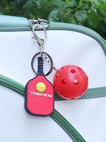 Pickleball Keychain, Mini Pickleball Paddle & Ball Bag Charm, Car Keychain, Sports Themed Bag Accessory, Gift For Pickleball Lovers Players Men Women - Multicolor - View 7