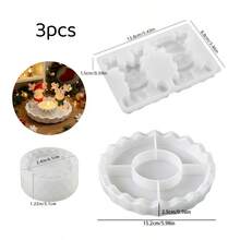 SILIKE LUFEI 3pcs Resin Silicone Mold Christmas Double Deer & Rope Candle Holder & Round Asymmetrical Tray Set Decor Mold, Suitable For Making Epoxy Resin, Plaster, Candle, Aromatherapy Products, Home Decor Display Silicone Mold - Silicone Mold - View 7