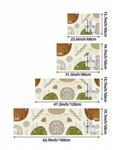 DAJIANG 1件裝北歐極簡長條地毯，廚房墊，適用於浴室、廚房、戶外、走廊、臥室、客廳，可機洗，易清潔，防滑玄關墊，臥室裝飾地毯配件 - 彩色 - 查看 3