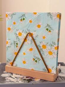 20pcs Daisy Print Plant Theme Party Disposable Paper Napkins, Colorful Table Napkins For Holiday Gathering, Restaurant Decoration - Printed - View 8