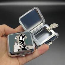Portable Durable Mini Metal Ashtray, Famous Painting Pattern, Colorful Image Pocket Ashtray, Suitable For Car And Outdoor Use, Creative Gift, Smoking Accessory - Multicolor - View 1