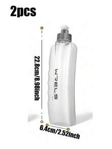 1pc/2pcs 190/350ml WRELS Soft Spout Sports Water Bottle, Suitable For Cycling And Running, Leak-Proof Squeeze Design, Anti-Slip Curved Shape, Portable Hydration, Ideal For Outdoor Hiking - White - View 12