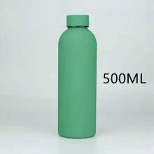 17/25oz 500/750ml 不鏽鋼美式窄口杯，便攜真空保溫水瓶，戶外運動磨砂大容量水壺 - 彩色 - 查看 26