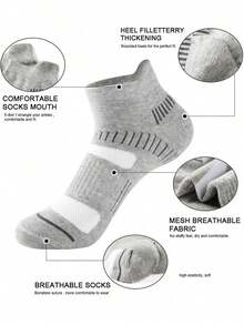 30/20/15/10/3 Pairs Unisex Invisible Socks, Suitable For Cycling, Running, Hiking, Mountaineering And Other Sports - Multicolor - View 2