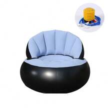 3pcs Set: 1 PVC Inflatable Sofa, 1 Air Pump, 1 Air Hose. PVC Outdoor Chair, Inflatable Chair, Foldable Portable Chair, Outdoor Goods, Home Decor, Inflatable Bean Bag Chair For Outdoor Use, Inflatable Camping Chair, Inflatable Lounge Sofa - Multicolor - View 11