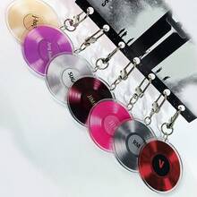 friendsheep 1pc Random Color BT-S Acrylic Keychain, K-Pop Merchandise, Vinyl Record Shaped Pendant, V All Members Names, Fan Support Collection Accessory, Bag Charm, Halloween Gift, Perfect Gift - Multicolor - View 2
