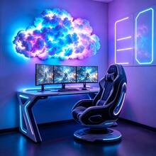 3D Thunder Cloud LED Night Light, RGB Music Sync Cloud Lamp, USB Powered Color Changing DIY Room Decor Light, Suitable For Bedroom, Game Room, Party, Christmas, Halloween, Birthday And Holiday Decoration - RGB - View 6
