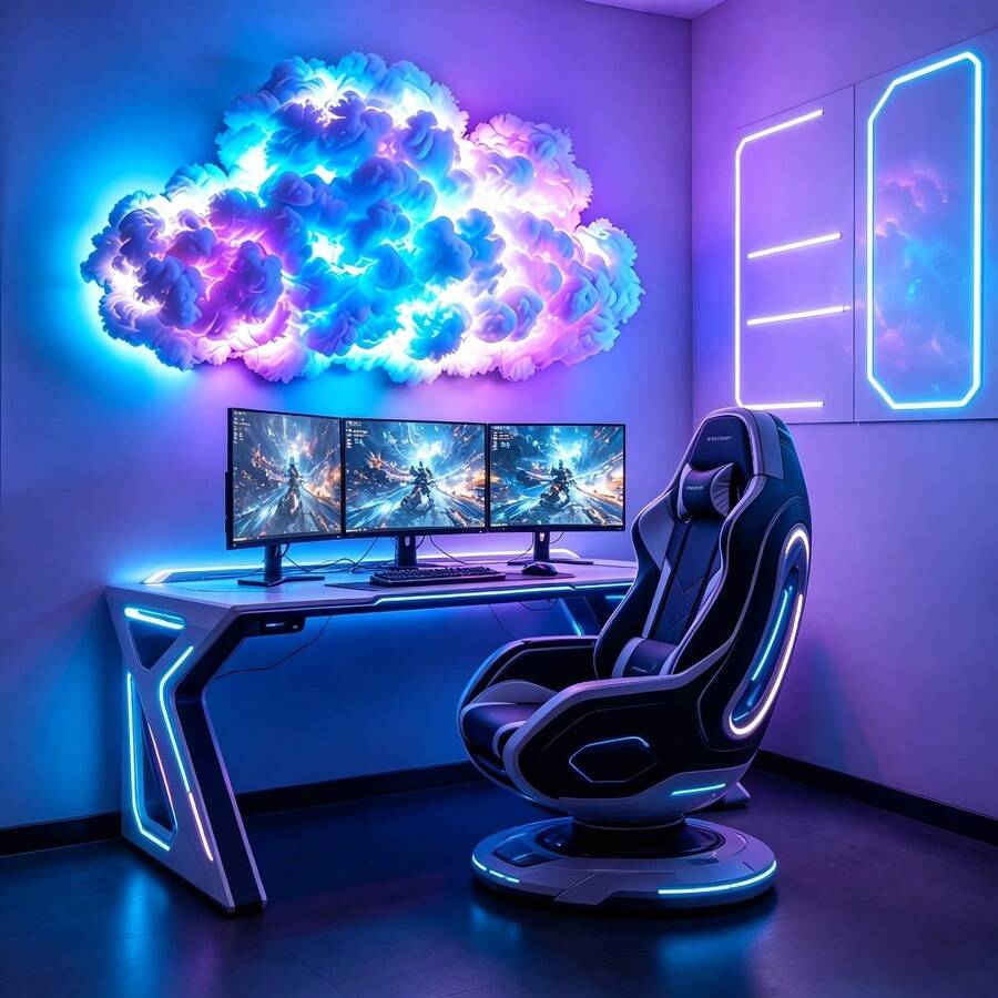 3D Thunder Cloud LED Night Light, RGB Music Sync Cloud Lamp, USB Powered Color Changing DIY Room Decor Light, Suitable For Bedroom, Game Room, Party, Christmas, Halloween, Birthday And Holiday Decoration