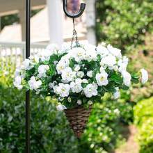 5pcs Elegant Artificial Azalea Bush, No-Water Multicolor Faux Flowers For Halloween And Christmas Front Porch And Indoor Decor - Multicolor - View 2