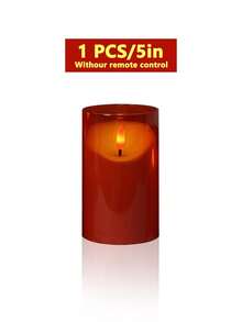 3pcs Red Flameless Candle Lights With Timer Remote Control, Battery Powered Red Warm Light, Suitable For Christmas, Halloween, Valentine's Day, Mother's Day, Dining Table, Wedding, Party, Gift, Holiday - Red-warm Light - View 11