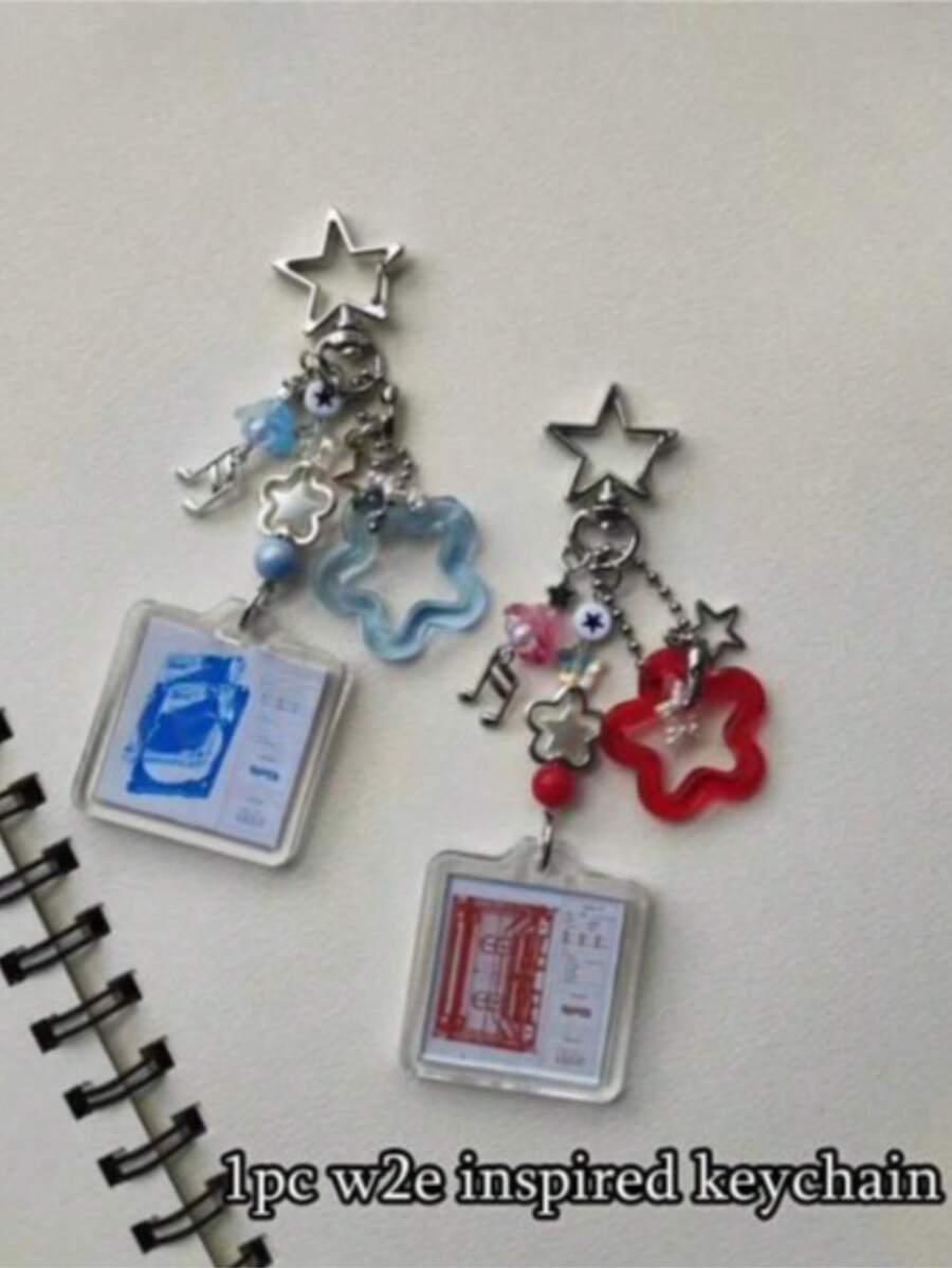 1pc "Ocean Wave Return To Heaven" Beaded Keychain | Handmade | Summer Waves | Matching Pendant | Keychain - 1 Keychain - View 1
